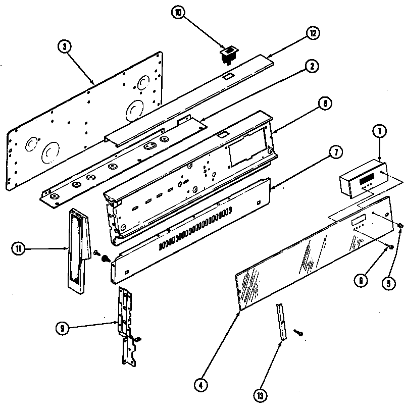 Magic Chef 31HA-3KV control panel diagram