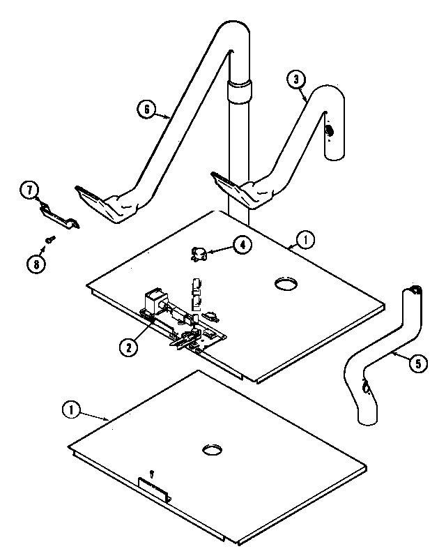 Jenn-Air WW2460B internal controls diagram