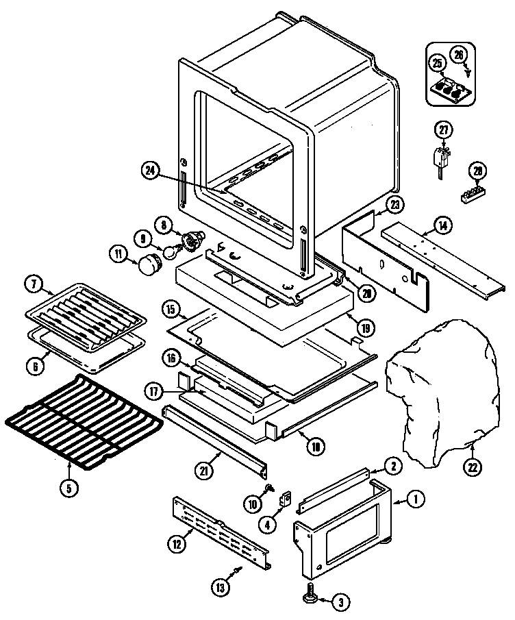 Magic Chef 7458XRW oven diagram