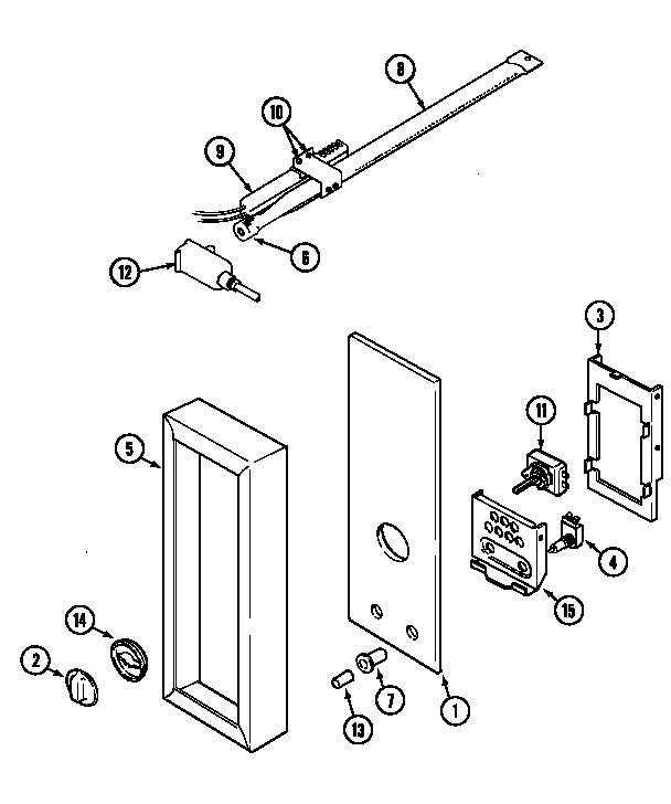 Magic Chef 7458XRW control system (upper) diagram