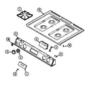 Magic Chef 7458XRA top assy. diagram