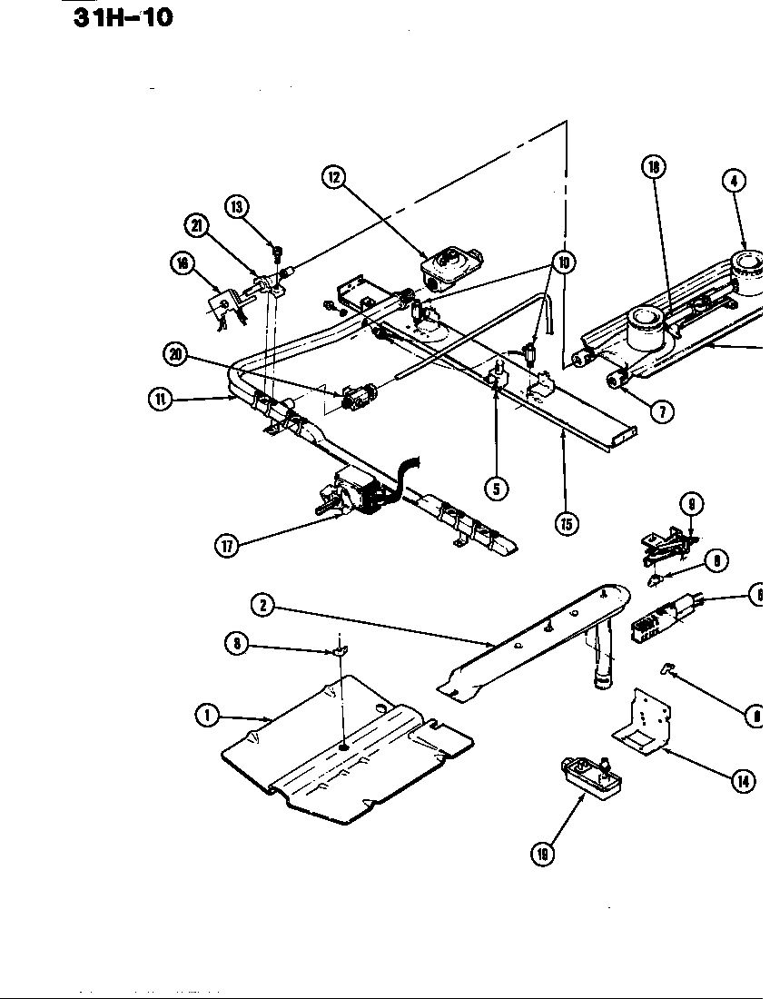 Magic Chef 31HN-10K-49 oven control system diagram