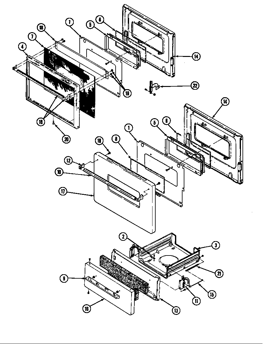 Magic Chef 31GY-3KV door (31ga-3kv) (31gn-3kv) diagram