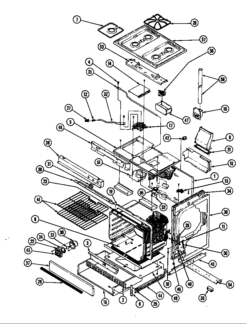Magic Chef B34GB-3EKXW-ON body diagram