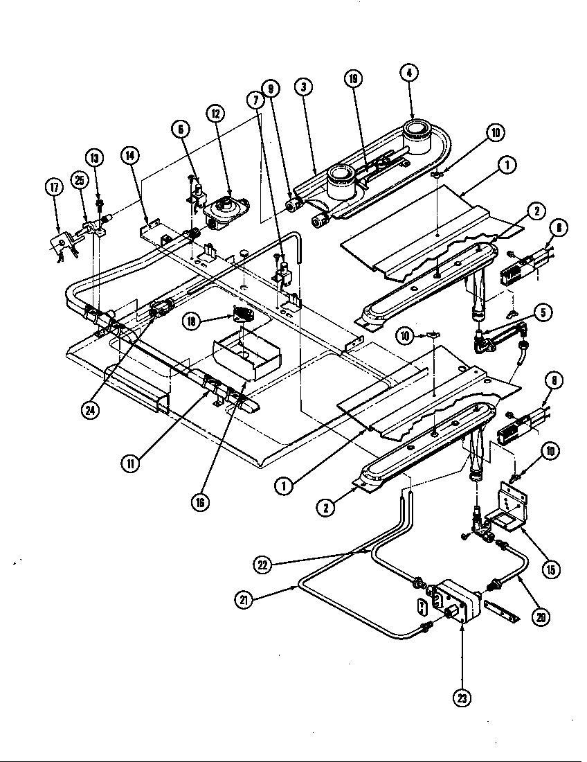 Magic Chef B34GB-3EKXW-ON gas controls diagram