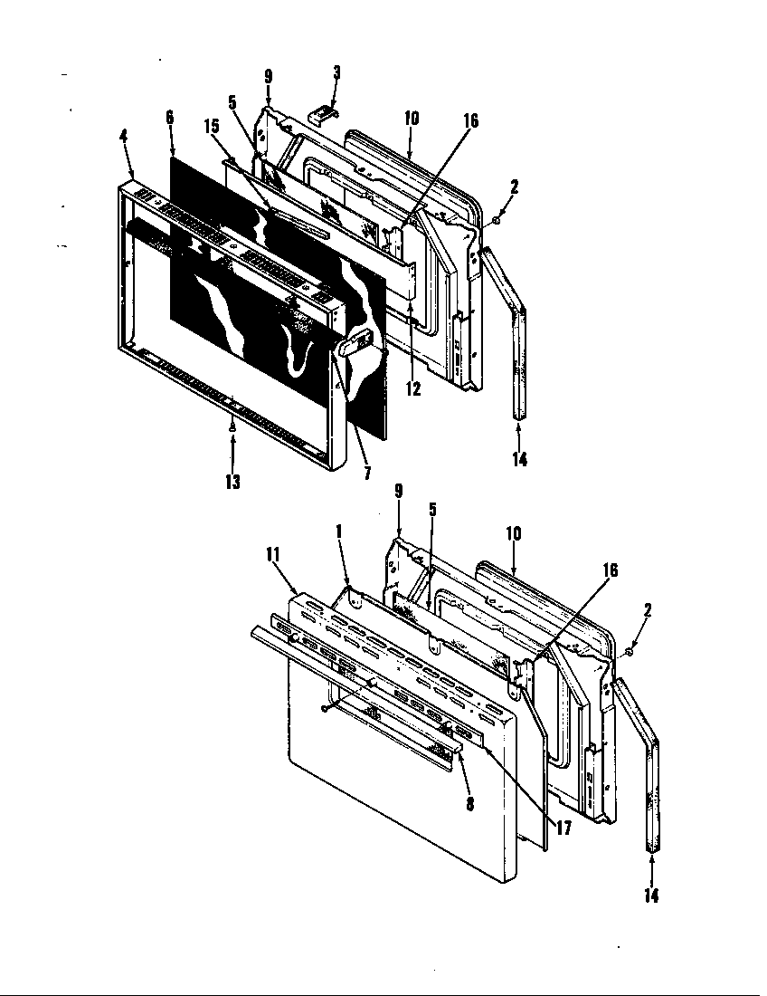 Magic Chef B34GB-3EKXW-ON door diagram