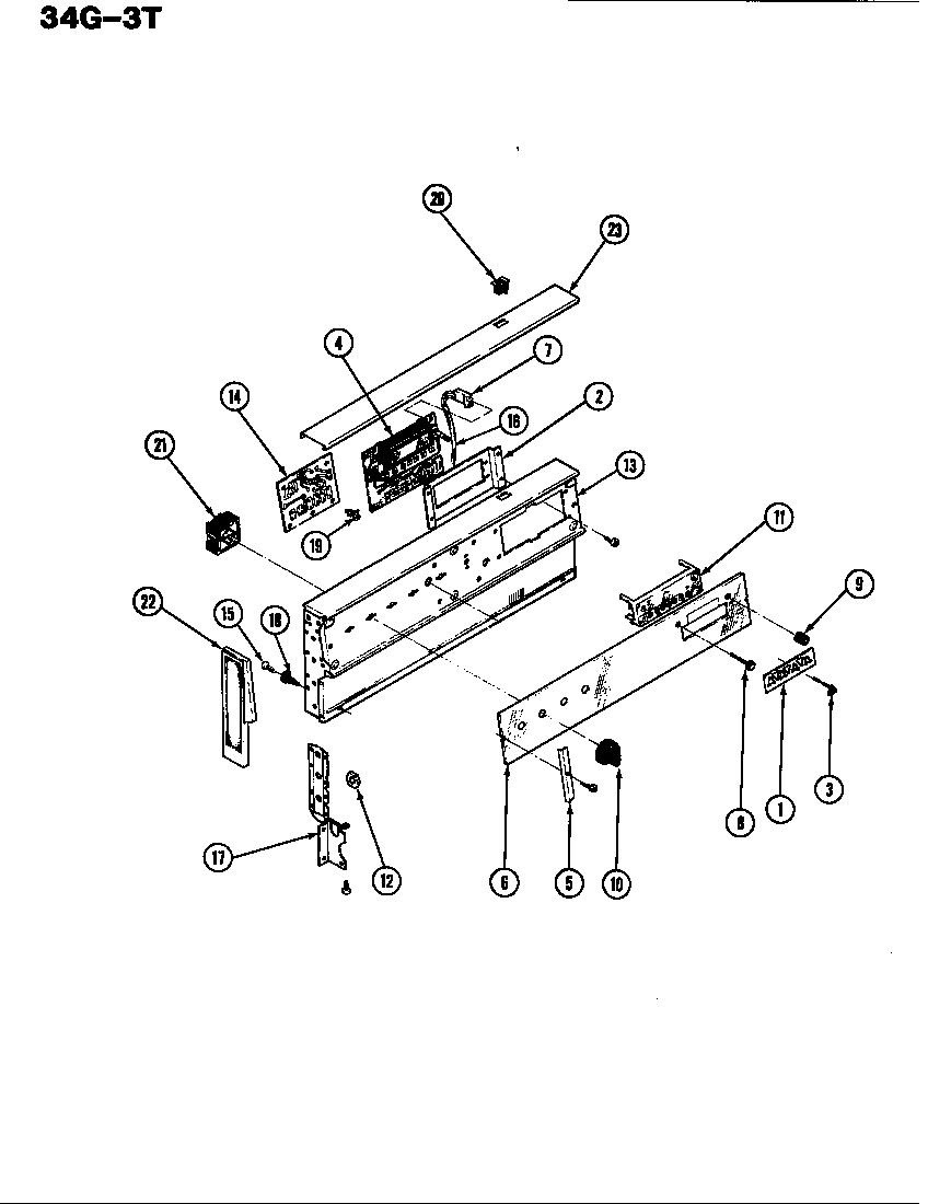 Magic Chef 34GA-3TKX-ON backguard diagram