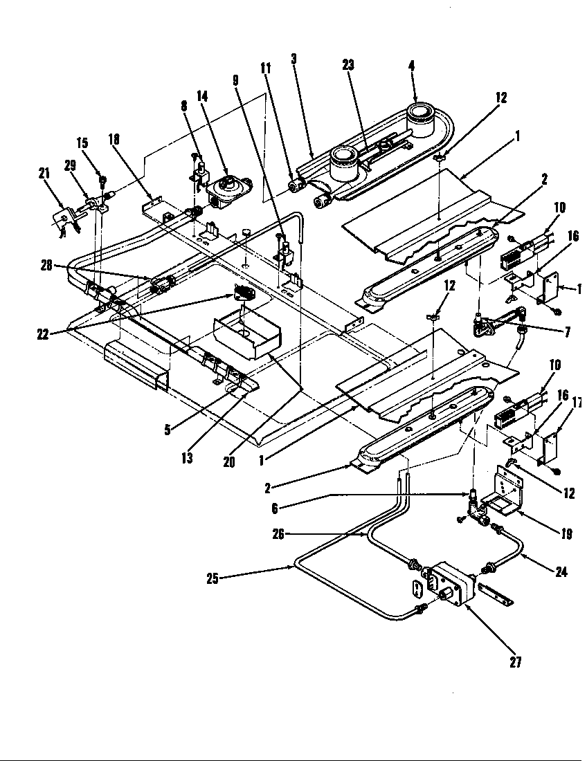 Magic Chef 34GA-3TKX-ON control system diagram