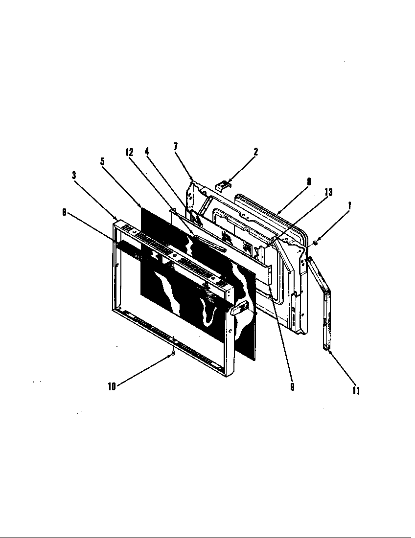 Magic Chef 34GA-3TKX-ON door diagram