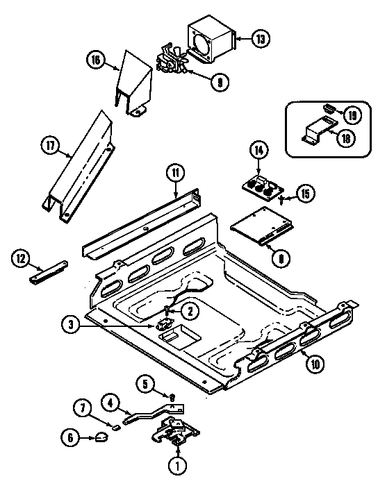 Maytag CHE9800ACB internal controls diagram