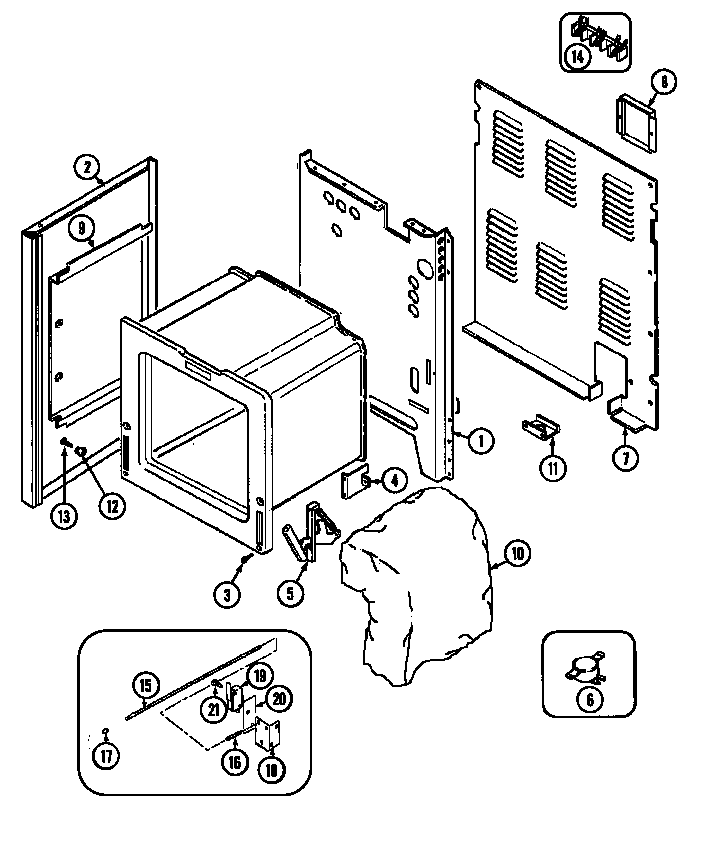 Maytag CHE9800ACB body diagram