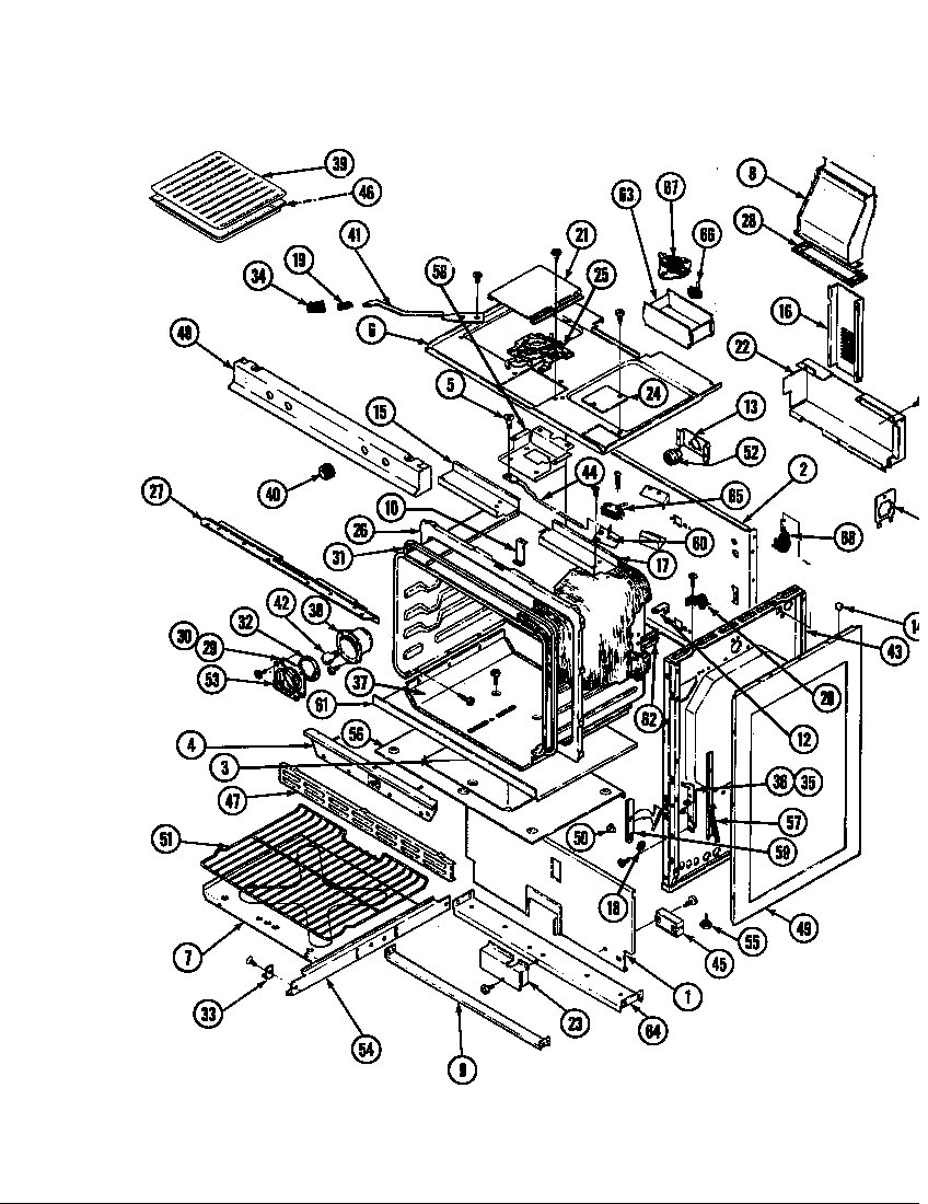 Magic Chef B34HA-3TKXW-ON body diagram