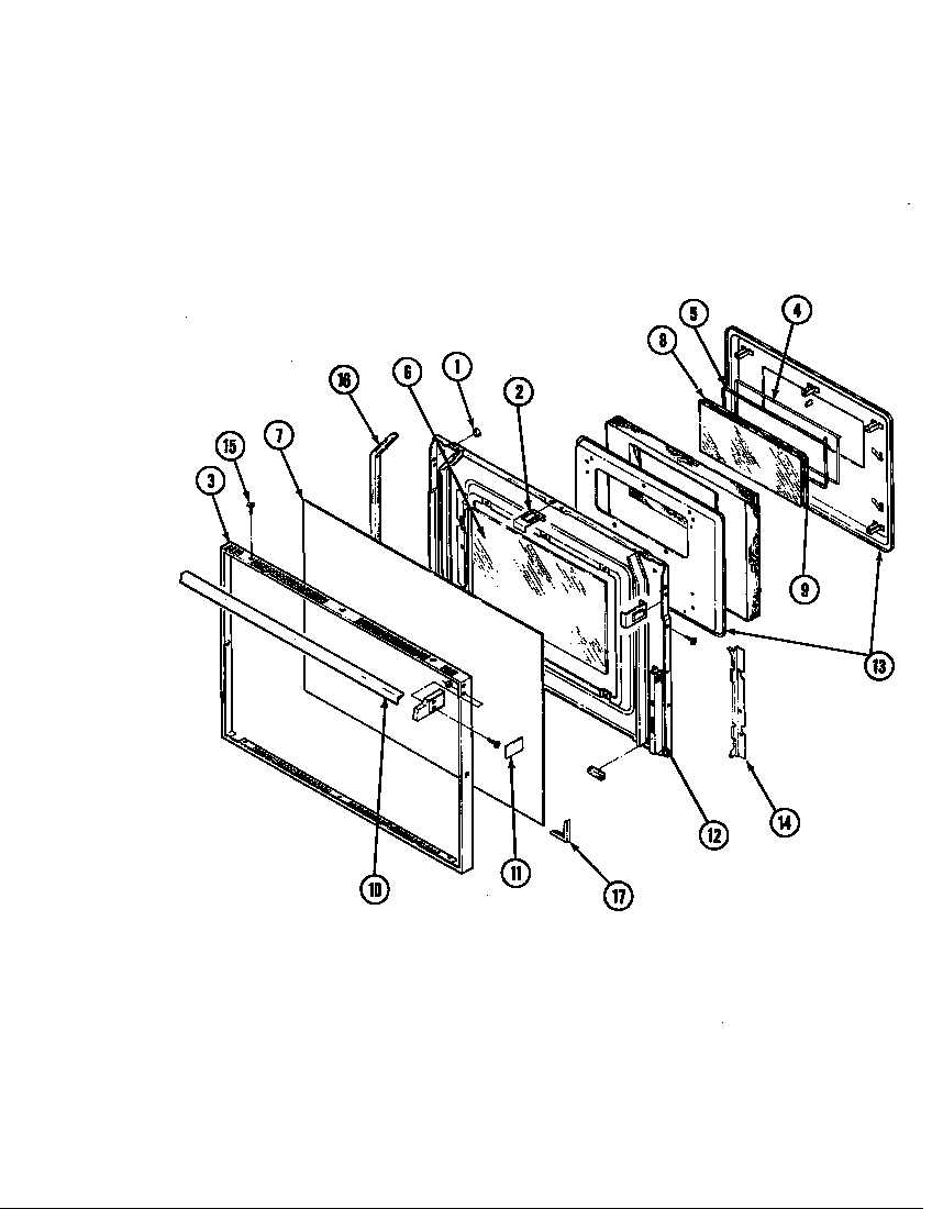 Magic Chef B34HA-3TKXW-ON door diagram