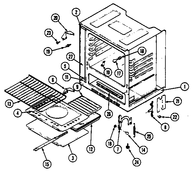 Magic Chef 4100PRA-K oven diagram