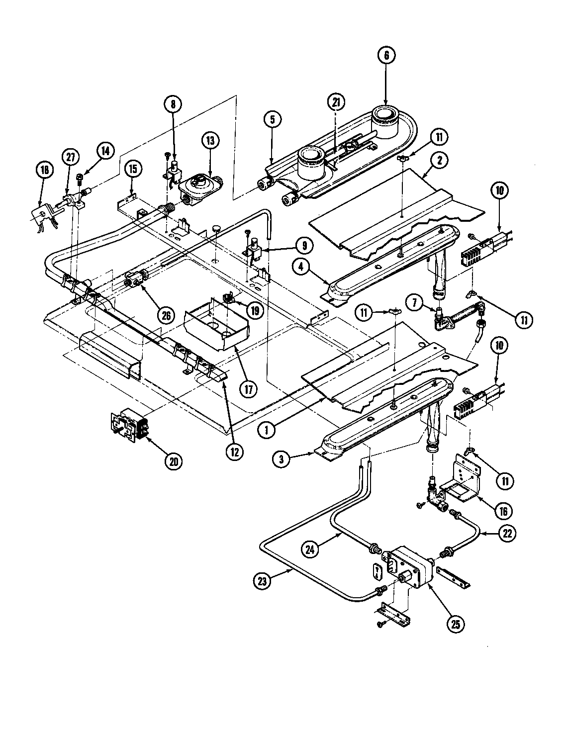 Magic Chef B34HN-2CKXW-ON gas controls diagram