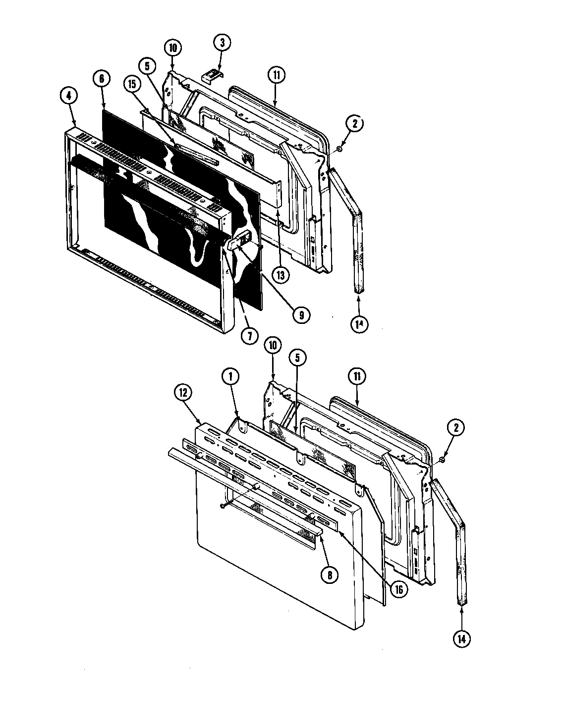 Magic Chef 34HA-2TKX-FE door diagram