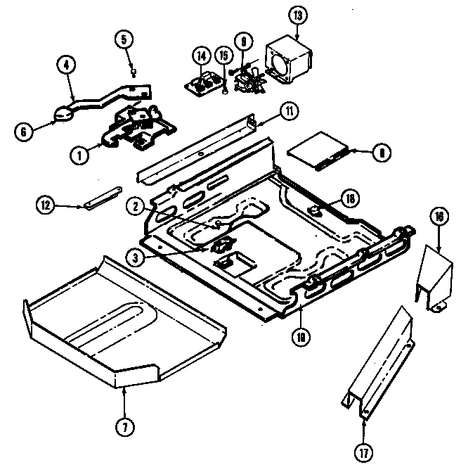 Maytag CHE9000ACB internal controls diagram
