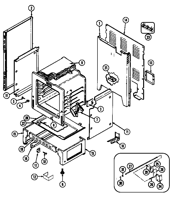 Maytag CHE9000ACB body diagram