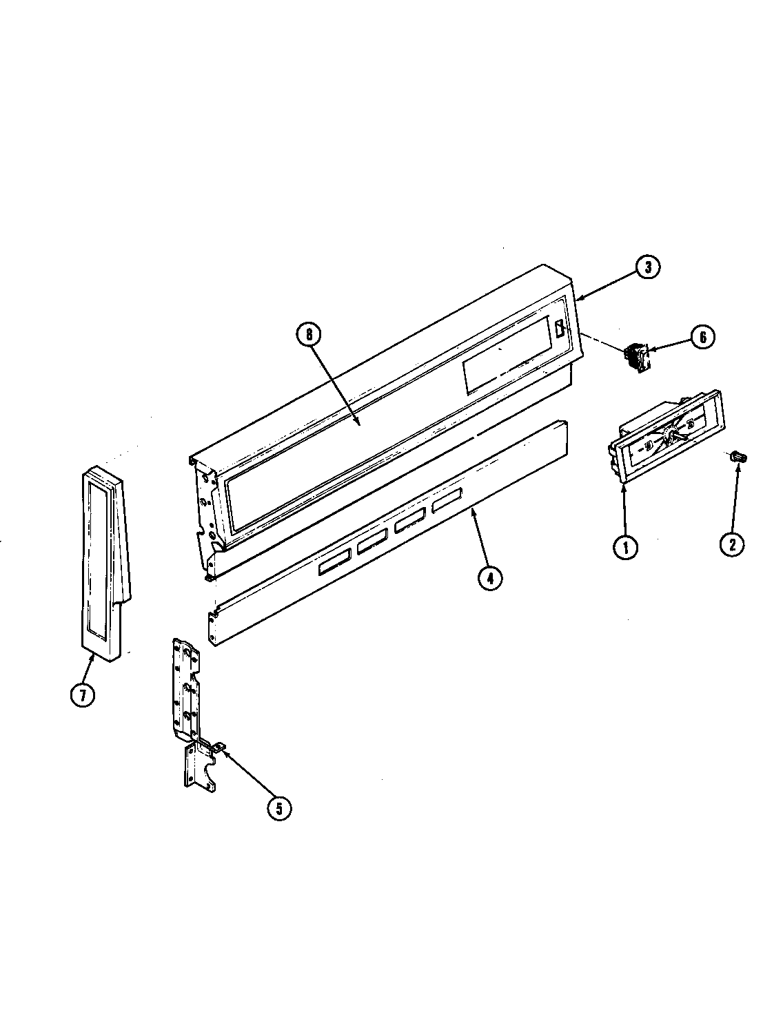 Magic Chef 31HY-92KLX-ON backguard parts diagram