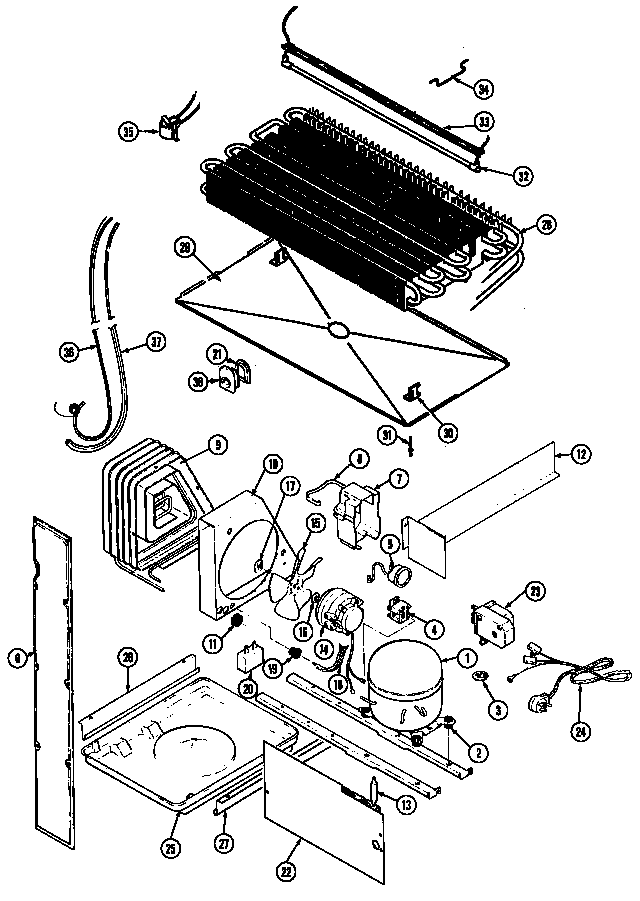 Norge NT218NFA unit compartment & system diagram