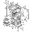 Maytag GM3110PRWM body/oven diagram