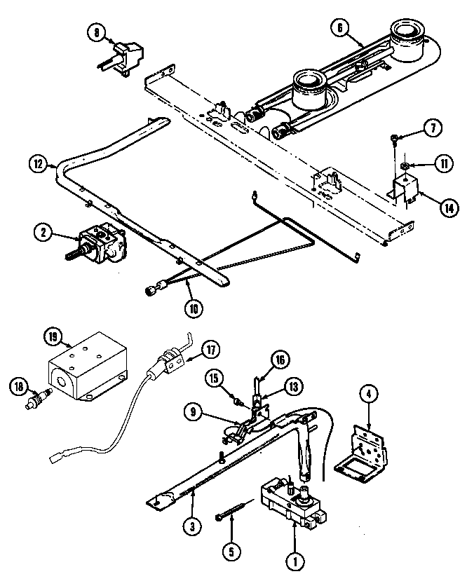 Maytag GM3110PRAM control system diagram