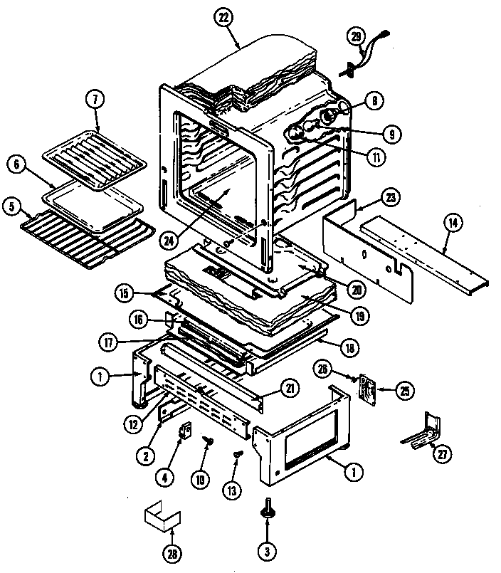 Maytag CHG9800AAB oven diagram