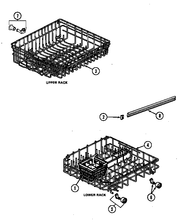 Magic Chef DU55DN-45 rack (du55dn-45,48,55) diagram