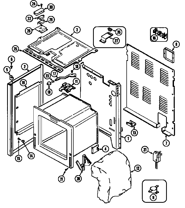 Crosley CC3878VVV body diagram