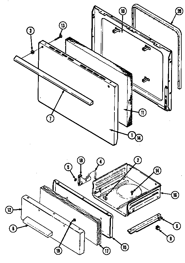 Crosley CG3100PPA door/drawer diagram