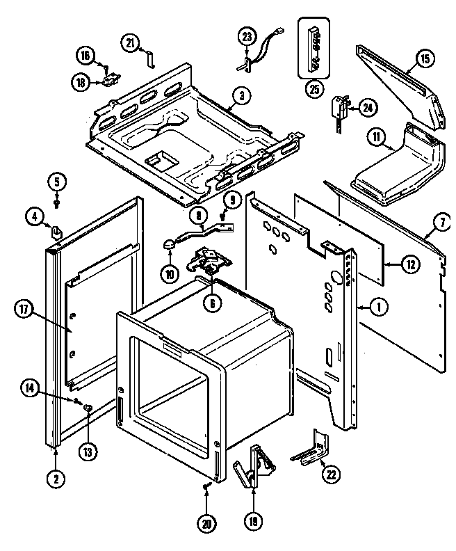 Maytag GA3478XUWX body diagram