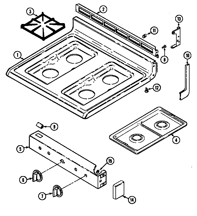 Maytag GC3277XUAM top assembly diagram