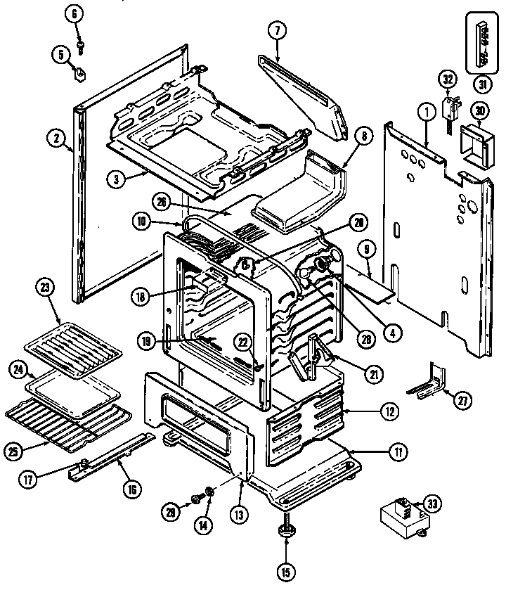 Maytag GC3277XUAM oven diagram