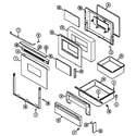 Maytag CRE9500BCW door/drawer (ser. pre. 17) diagram