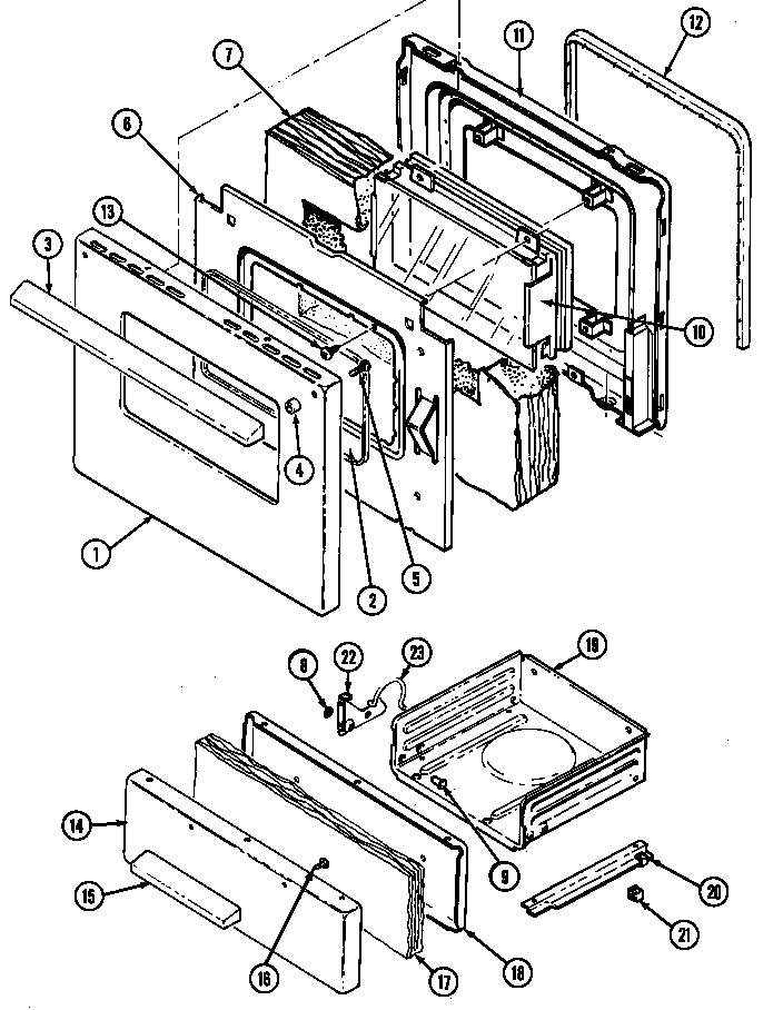Crosley GC3177WUW door/drawer diagram