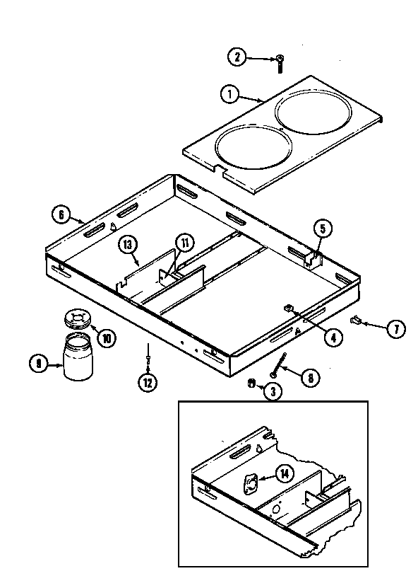 Jenn-Air CVE4180S-C burner box assy. diagram