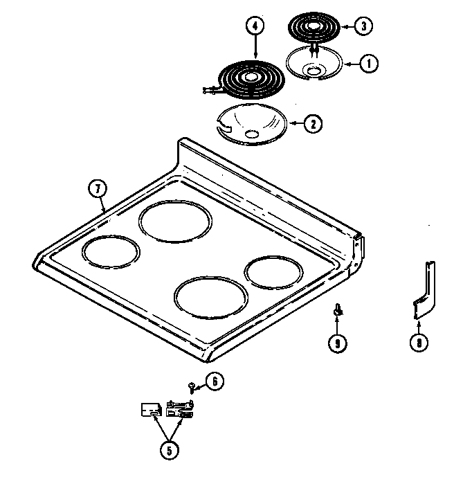 Maytag GM3631XUA top assembly diagram