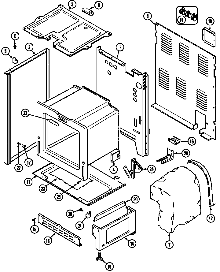 Maytag GM3631XUA body diagram
