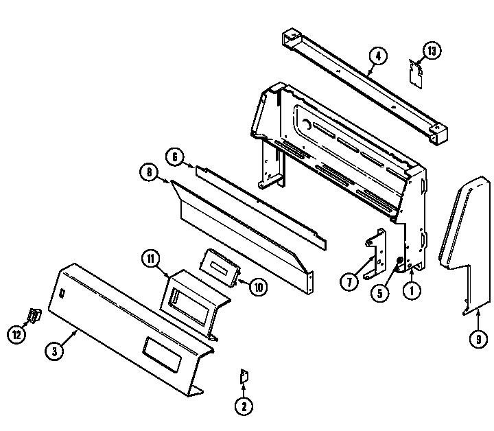 Maytag GA3277XUW control panel diagram