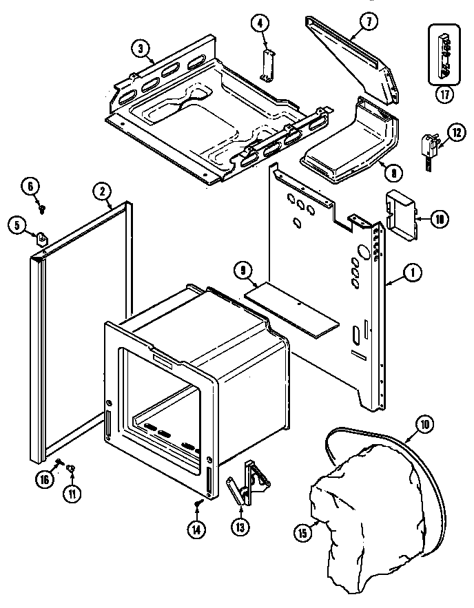 Maytag GA3277XUW body diagram
