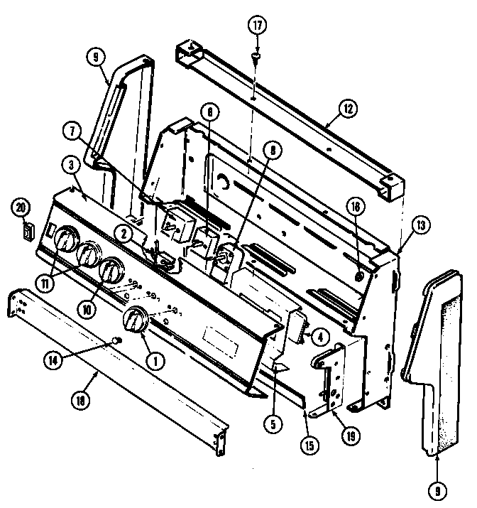 Crosley GC3531WUW control panel diagram