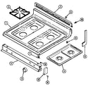 Maytag CRG9700BAW top assembly diagram