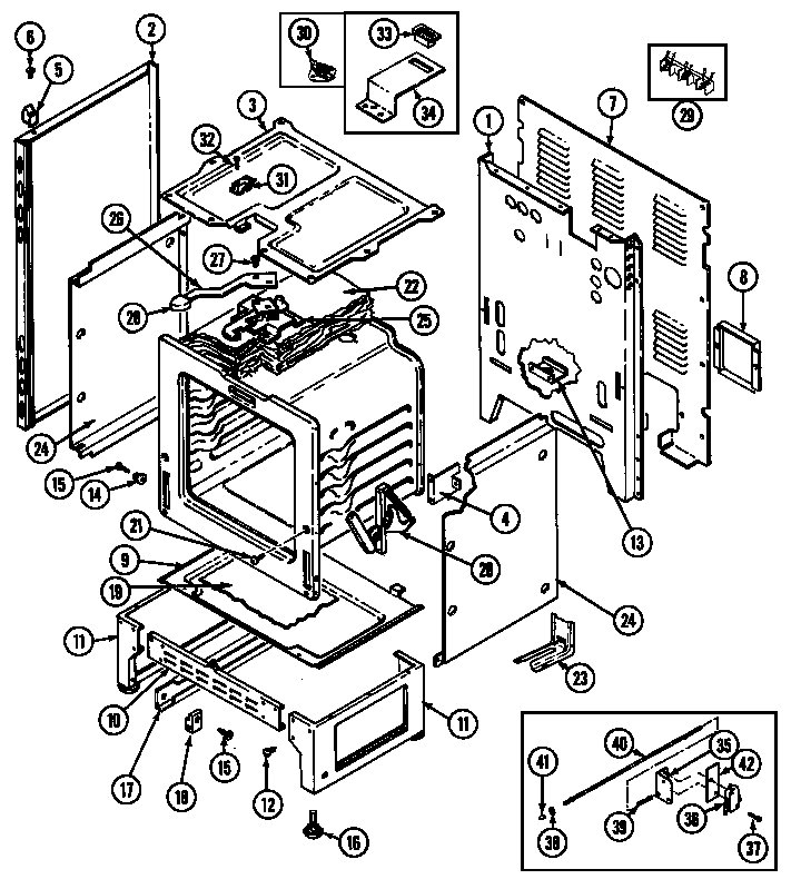 Jenn-Air FCE4042W body diagram