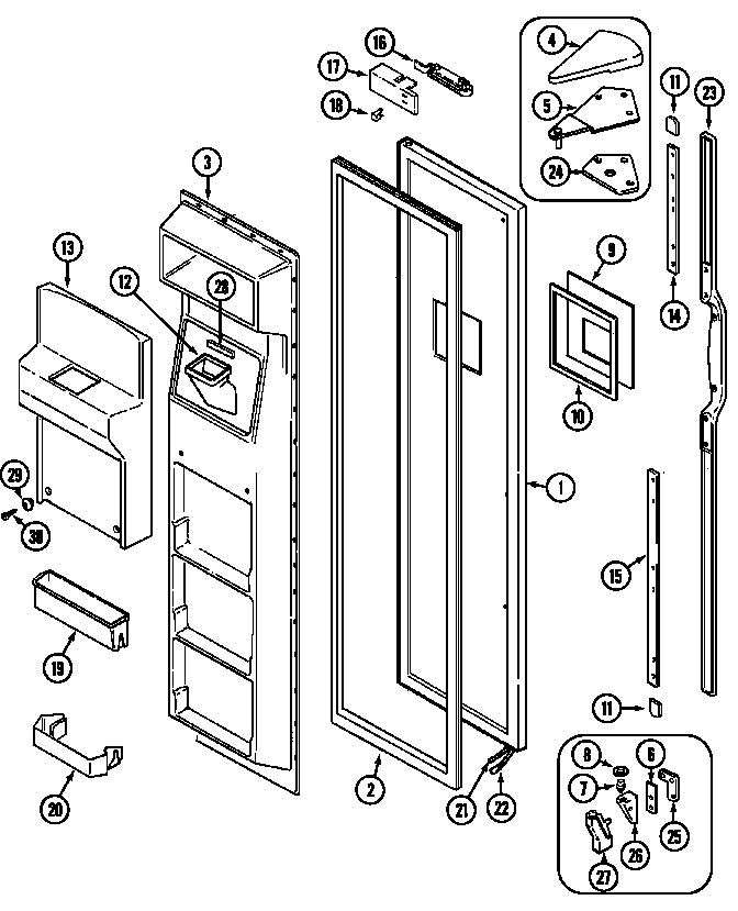 Maytag GS20Y8DA freezer door diagram