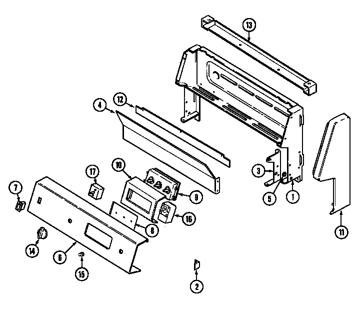 Norge N3438VRV control panel diagram