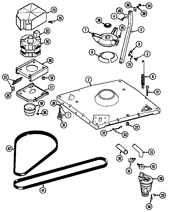 Maytag LAT9635AAE base diagram
