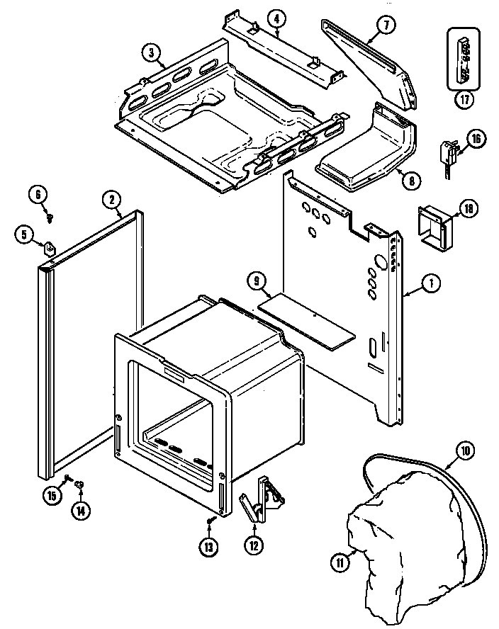 Admiral CRGA350AAL body diagram