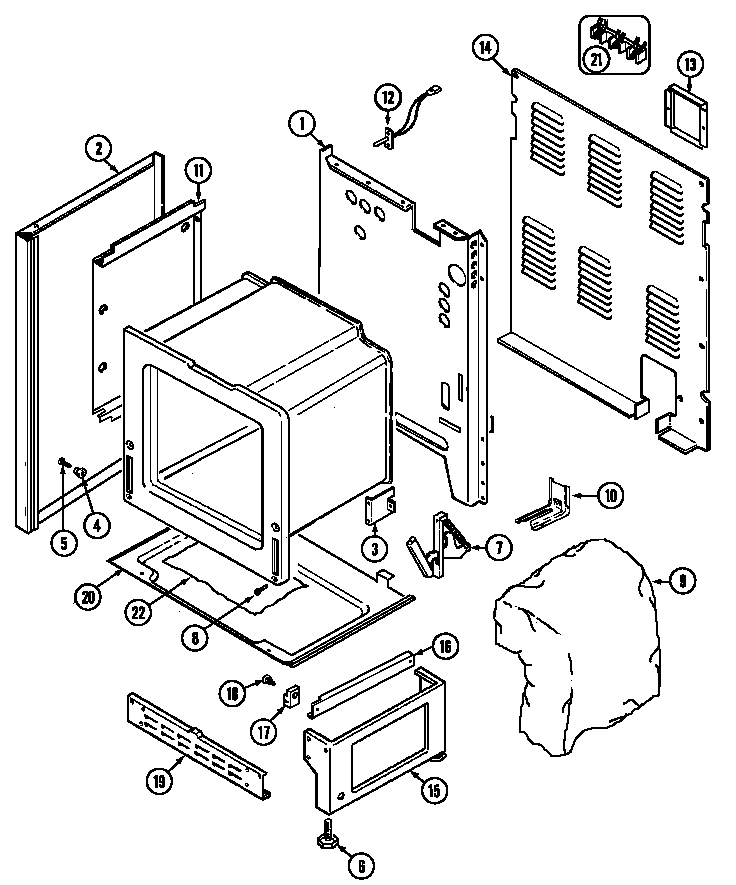 Magic Chef 6898VVD body diagram