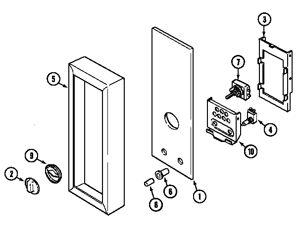 Magic Chef 7858XVW controls (upper) diagram