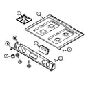 Magic Chef 7458XVA top assembly diagram